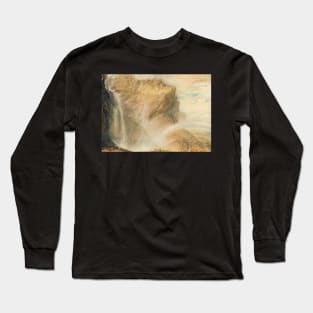 The Upper Reichenbach falls & Rainbow, J M W Turner circa 1818 Long Sleeve T-Shirt